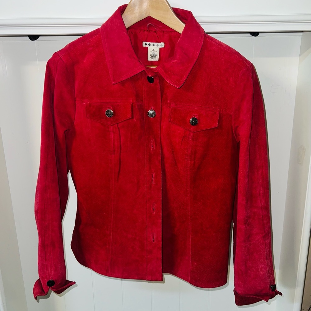 Red Leather Unisex Jacket
